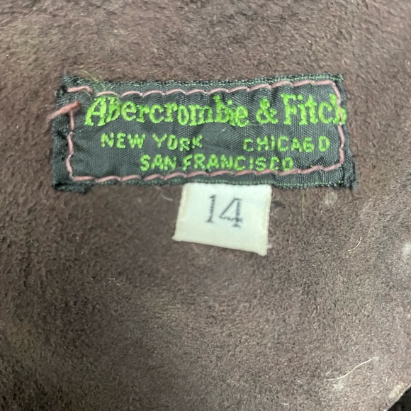 Vintage Abercrombie & Fitch Heavy Winter Shearling Lined Womens Coat - Picture 3 of 12